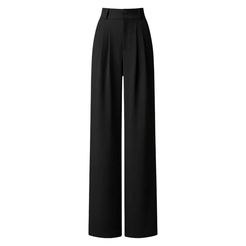 High-Waisted Black Trousers